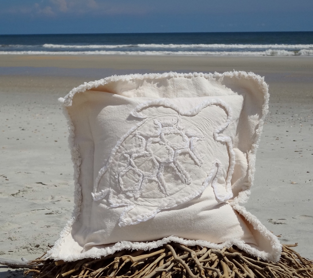 Sea Turtle Canvas Sea Pillow 